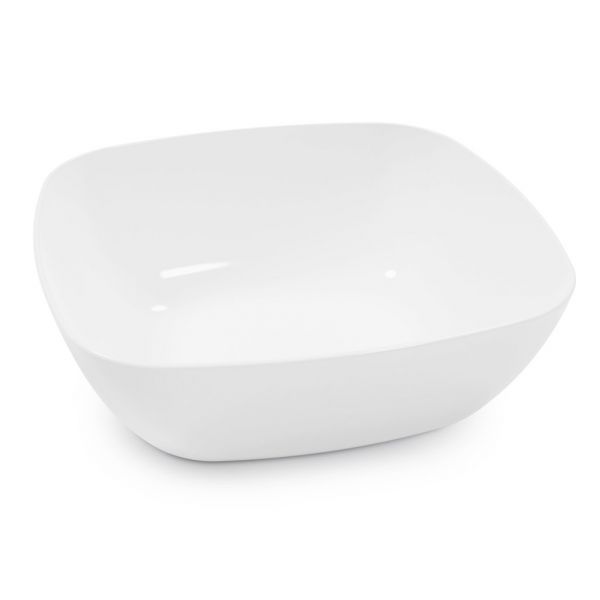 Deep plastic plate "Quadro" d160mm, h55cm, white