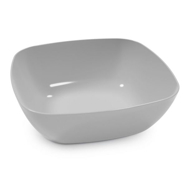 Deep plastic plate "Quadro" d160mm, h55cm, gray