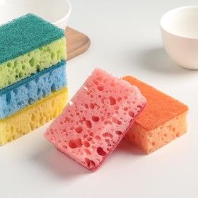 Household sponge with cleaning layer 5 pcs "Lys Royal" ГХ056