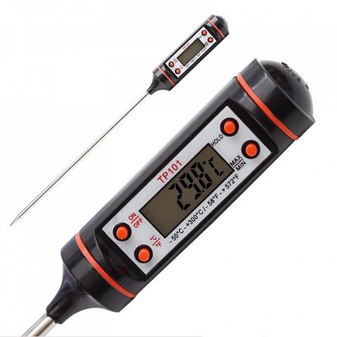 Cooking temperature probe for food and drinks