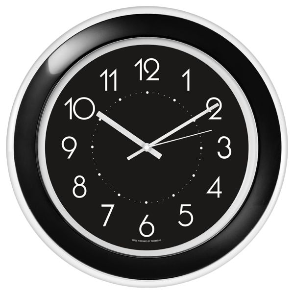 Wall clock smooth movement, Troyka 122201202, circle