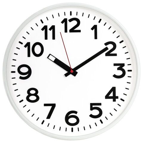 Wall clock TROYKATIME (TROYKA) 78771783, circle, white, white frame, 30.5x30.5x3.5 cm