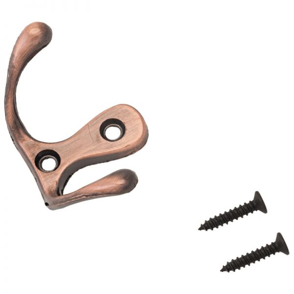 Wall hanger UZK Double-arm hook STANDARD 002 AC (10191), steel copper