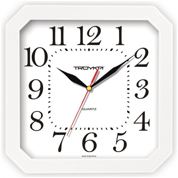 Wall clock smooth movement, Troyka 31310316, square