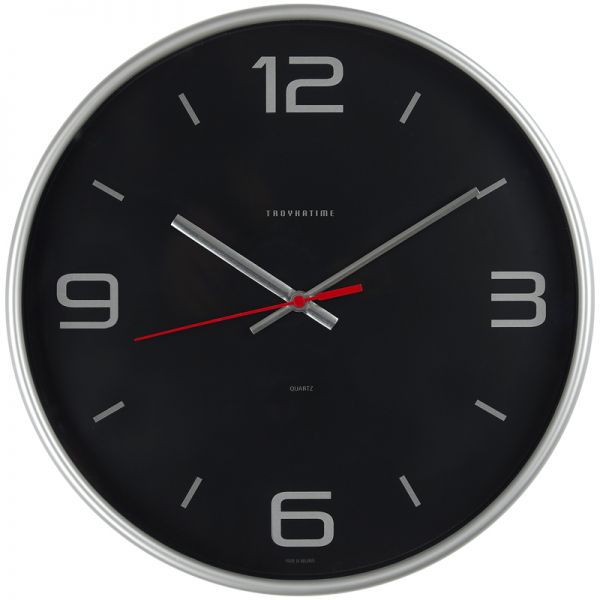 Wall clock smooth movement, Troyka 77777751, round