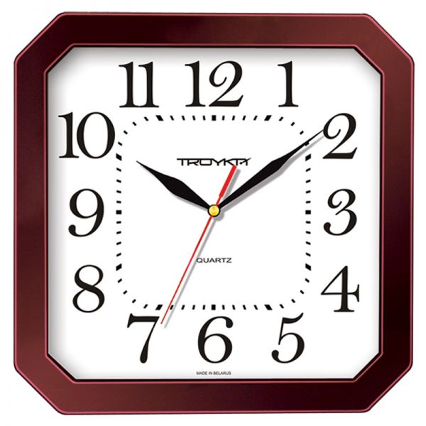 Wall clock smooth movement, Troyka 31331316, square