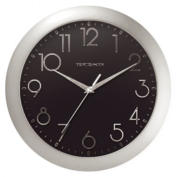 Wall clock smooth movement, Troyka 11170182, round