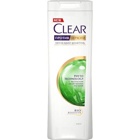 Clear shampoo with extracts of medicinal plants 400 ml.