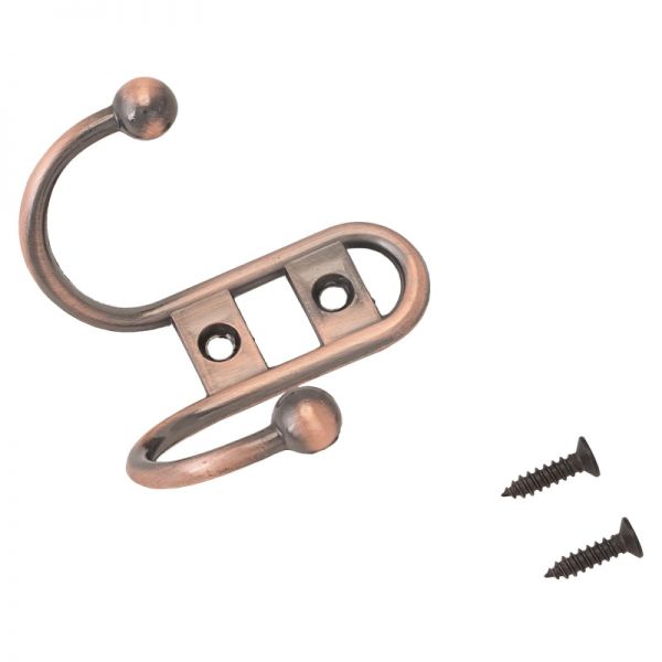 Wall hanger UZK Double-arm hook STANDARD 208 B AC (10210), steel copper