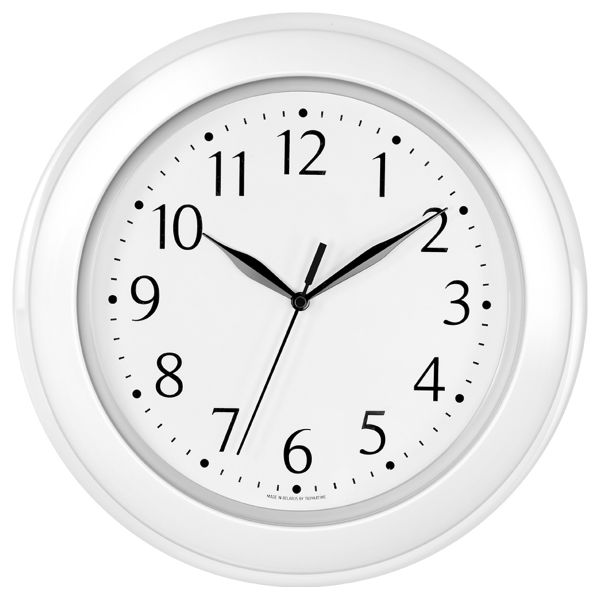 Wall clock smooth movement, Troyka 122211201, circle