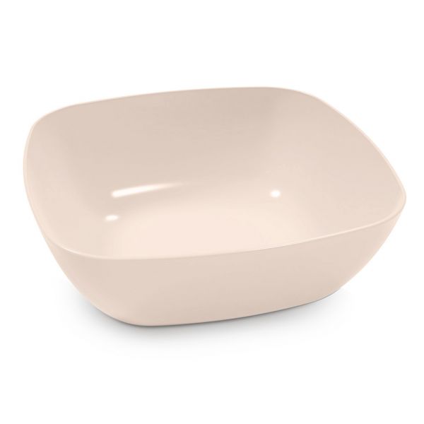 Deep plastic plate "Quadro" d160mm, h55cm, beige