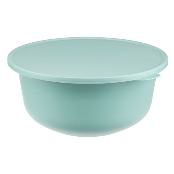 Plastic bowl "Tasty" 4.3 l, d28cm, h13cm, sea wave, with lid