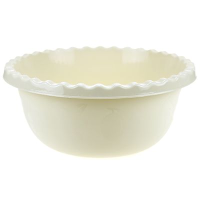 Plastic bowl 3l, d25cm, h10.5cm, white rattan