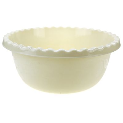 Plastic bowl 5l, d30cm, h13cm, white rattan