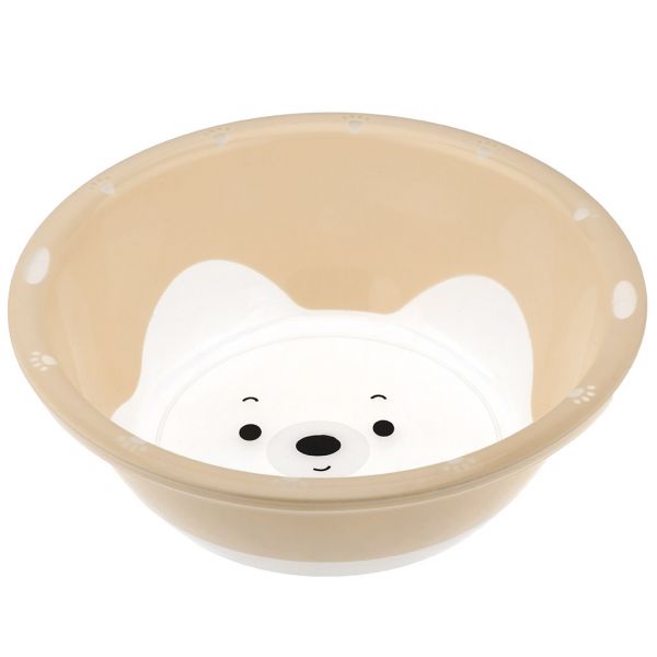 Plastic bowl 4l "Bear" d29cm h10cm, two-component plastic, color - beige (China)