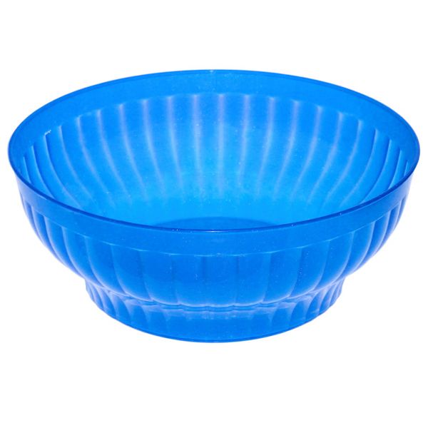 Plastic salad bowl "Azalea" 3l, d24cm, h9.5cm, mix colors