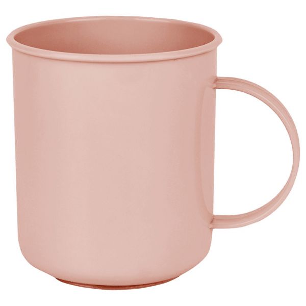 Plastic mug 300ml, d7.8cm, h8.7cm, peach caramel