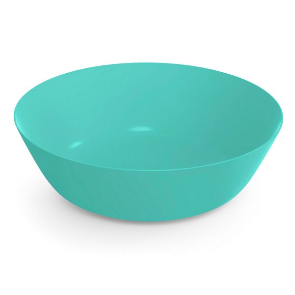 Deep plastic plate "Natura" d170mm, turquoise