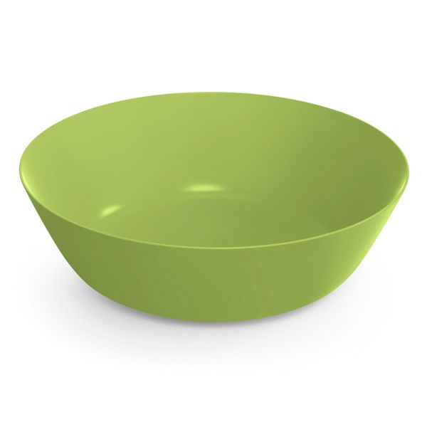 Deep plastic plate "Natura" d170mm, olive