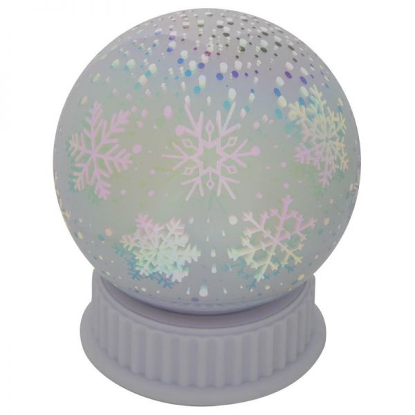 Lamp Ball with internal projection Snowflakes, 3xAAA, IP20 ENGDS-15