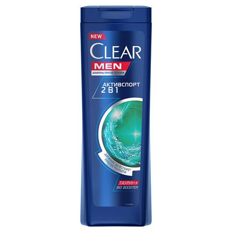 Shampoo Clear MEN Activesport 2in1 Double action 400ml.