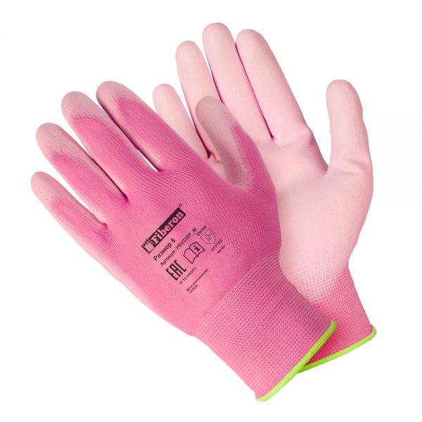 Gloves "For gardening" polyester, polyurethane coating, plain PR-PU053