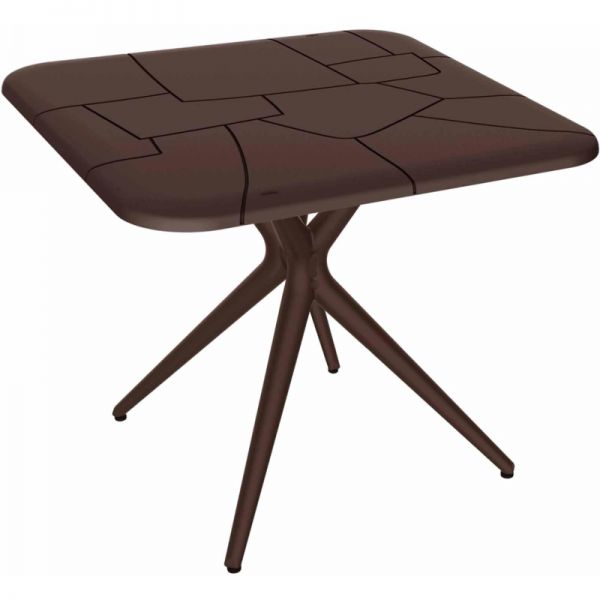 Dining table EL_ SHT-TT 30 83/83 plastic brown, SHT-TU30 brown